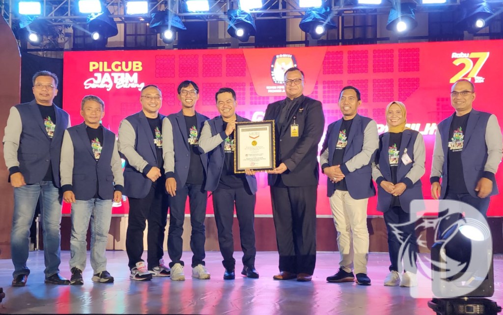Coklit Serentak Satu Juta Pemilih, KPU Jatim Sabet Penghargaan dari MURI 